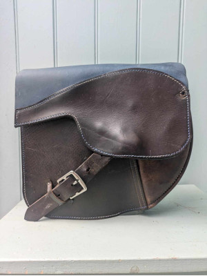 Repurposed Saddle Flap Bag
